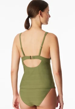 Tankini-Top Streifen oliv - Aqua
