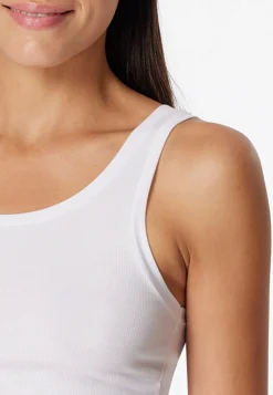 Tanktop Doppelripp weiß - Pure Rib