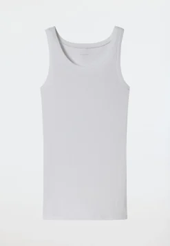 Tanktop Doppelripp weiß - Pure Rib