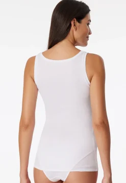 Tanktop Doppelripp weiß - Pure Rib