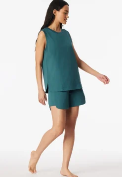 Tanktop merzerisierter Interlock grün - Mix+Relax