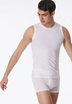 Tank Top modische Schnittform weiß - Long Life Soft
