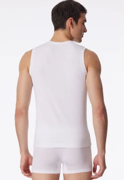Tank Top modische Schnittform weiß - Long Life Soft