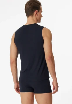Tank Top modische Schnittform blauschwarz - Long Life Soft