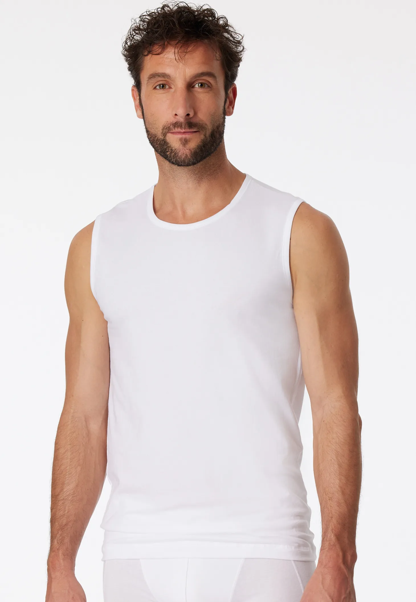 Tank Tops 2er-Pack Rundhals weiß – 95/5