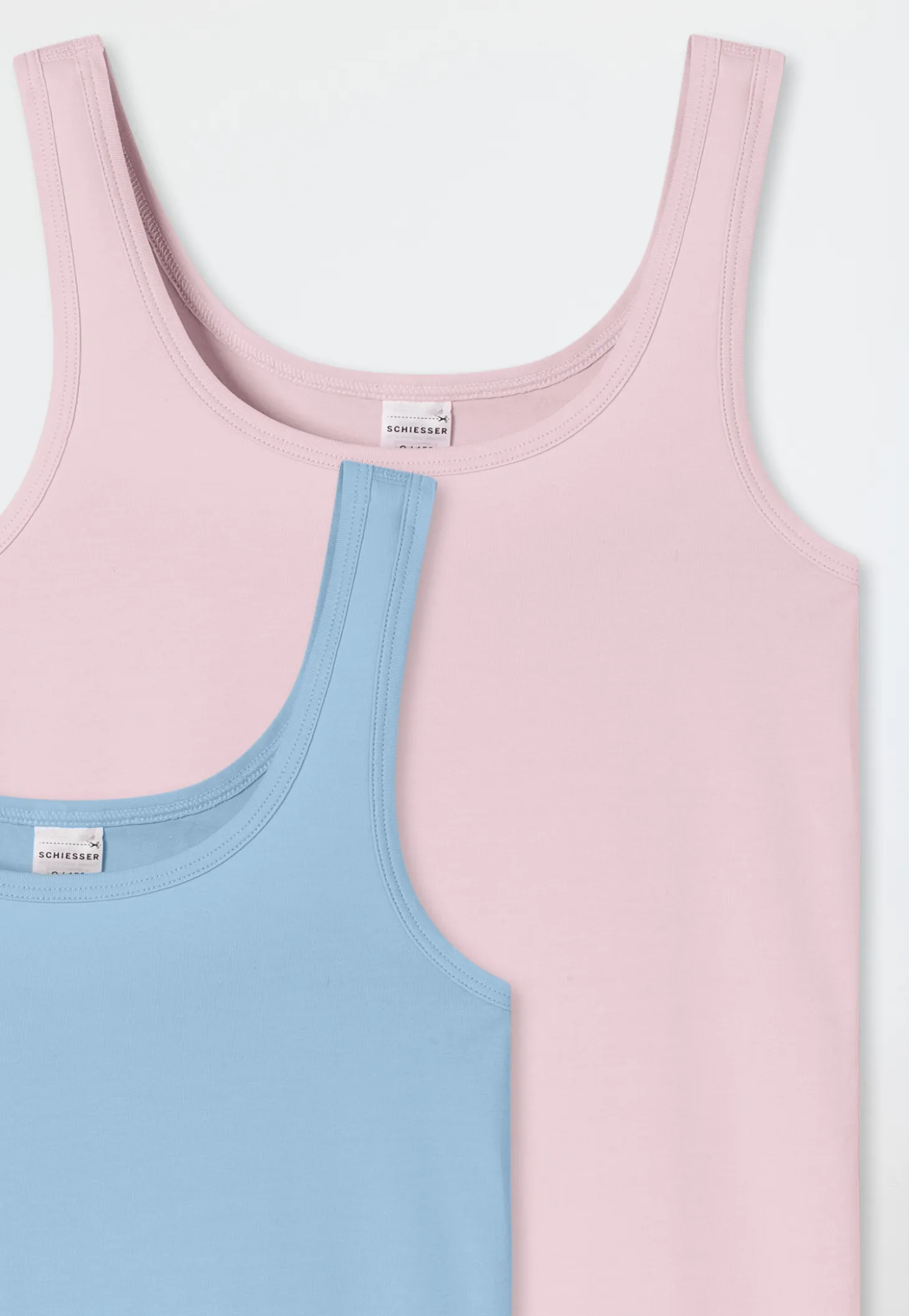 Tops 2er-Pack blau/ rosa - 95/5