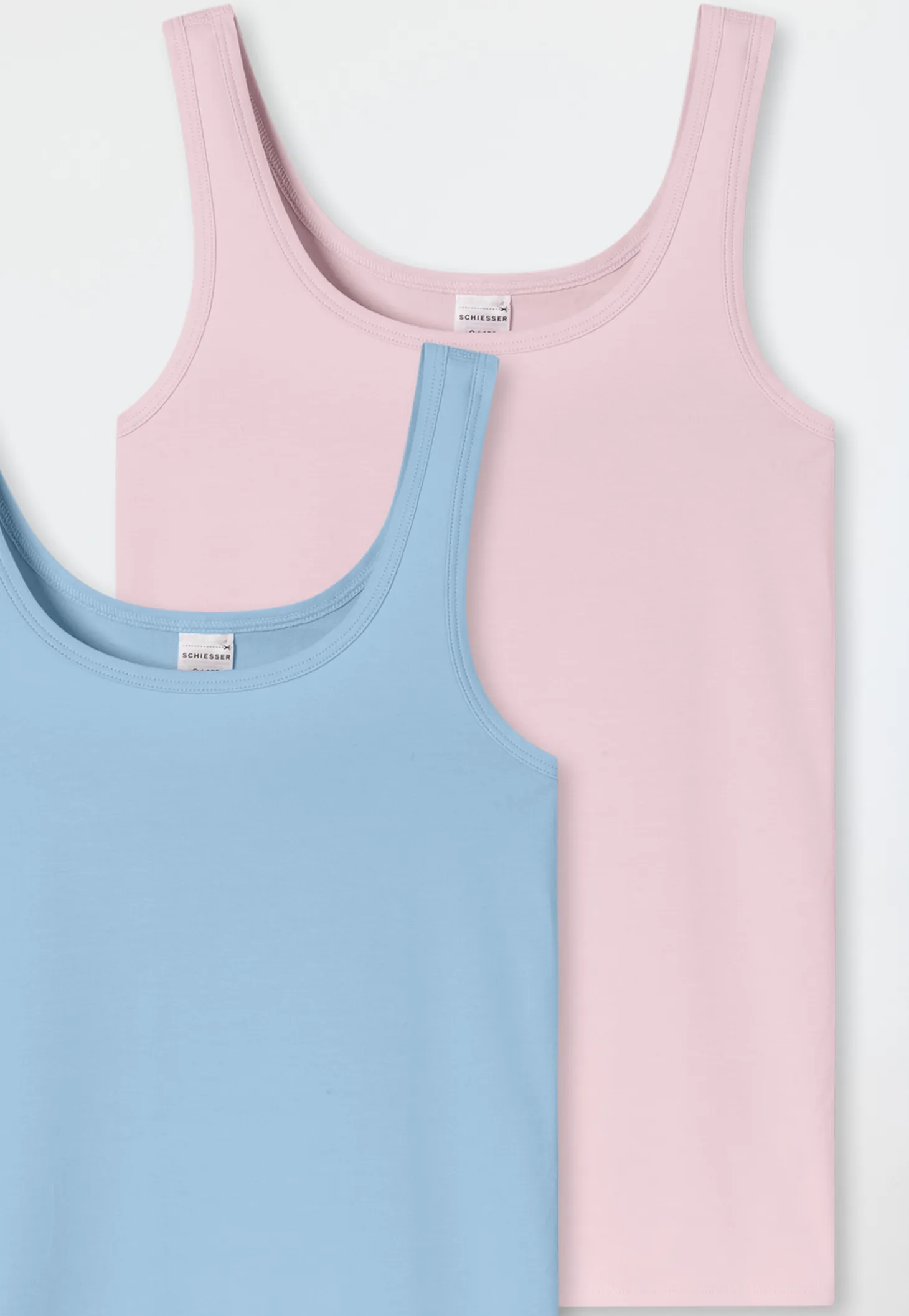 Tops 2er-Pack blau/ rosa - 95/5