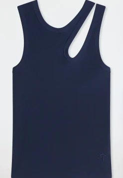 Trägertop Doppelripp Cutout admiral - SCHIESSER 150 Years