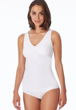 Trägertop Microfaser herausnehmbare Pads weiß - Invisible Soft