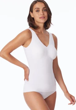 Trägertop Microfaser herausnehmbare Pads weiß - Invisible Soft