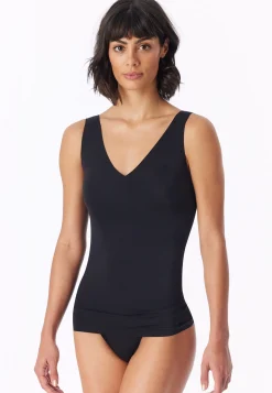 Trägertop Microfaser herausnehmbare Pads schwarz - Invisible Soft
