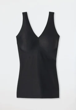 Trägertop Microfaser herausnehmbare Pads schwarz - Invisible Soft