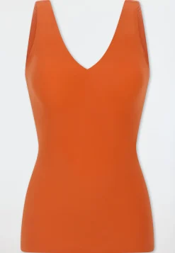 Trägertop Mikrofaser herausnehmbare Pads terracotta - Invisible Soft
