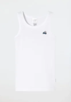 Unterhemden 2er-Pack Fuchs blau/weiß - Fine Rib