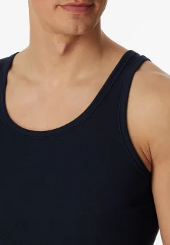 Unterhemden 2er-Pack navy - Essentials Feinripp
