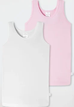 Unterhemden 2er-Pack weiß/rosa - 95/5