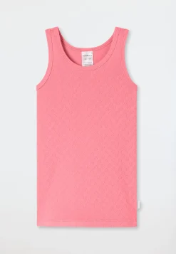 Unterhemd Herzchen pink - Ajourée