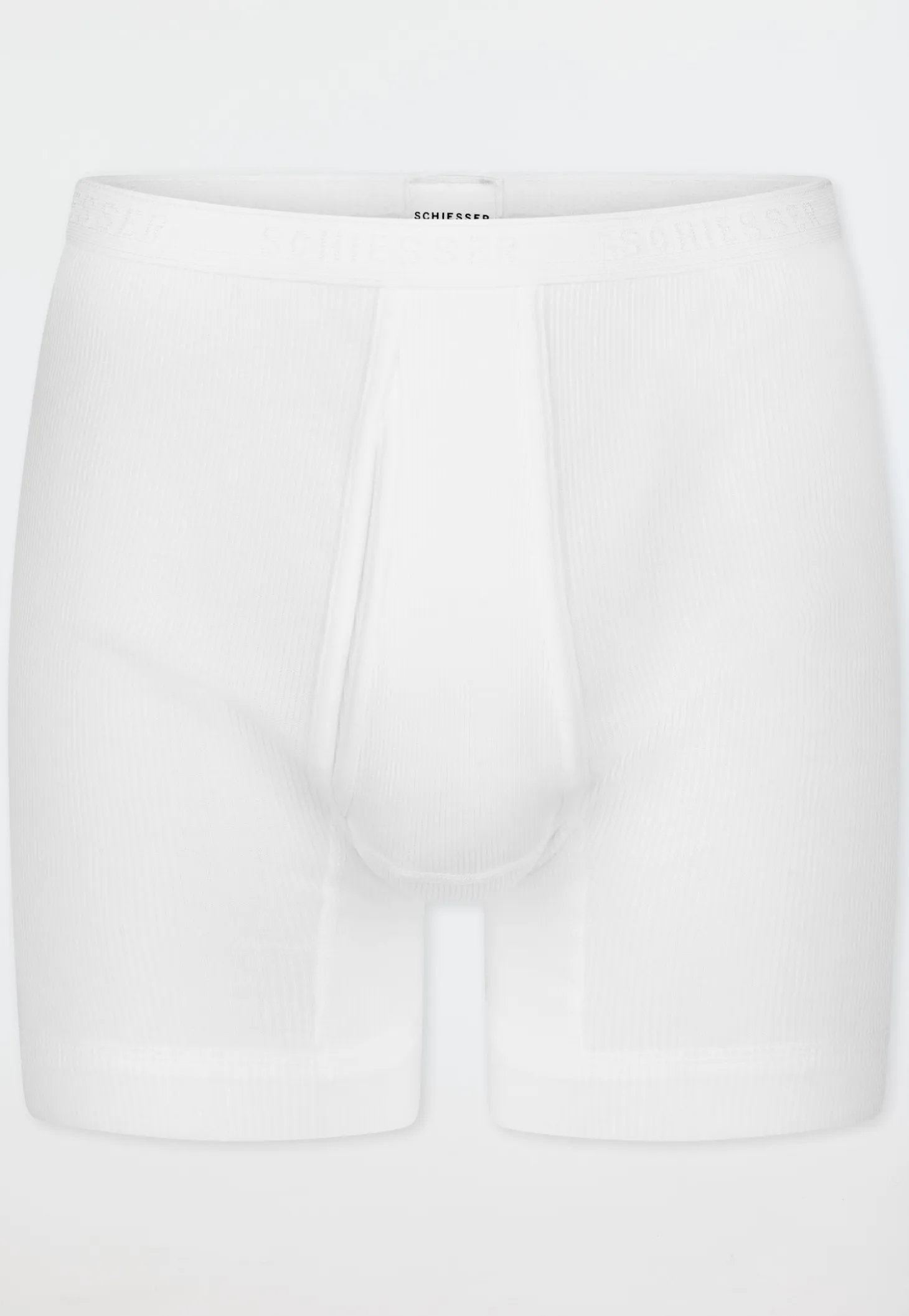 Unterhose kurz mit Eingriff Doppelripp weiß - Original Classics