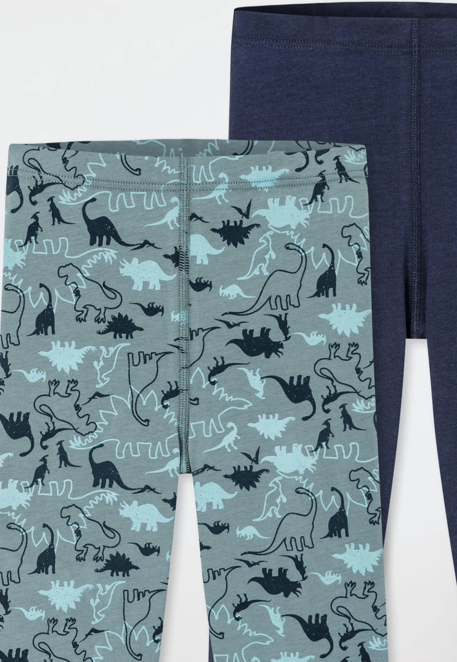 Unterhose lang 2er-Pack Organic Cotton Dinos blau/ grün - 95/5