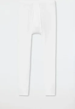 Unterhose 3/4-lang mit Eingriff weiß - Original Doppelripp