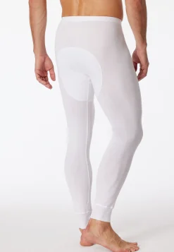 Unterhose lang mit Eingriff weiß - Original Feinripp