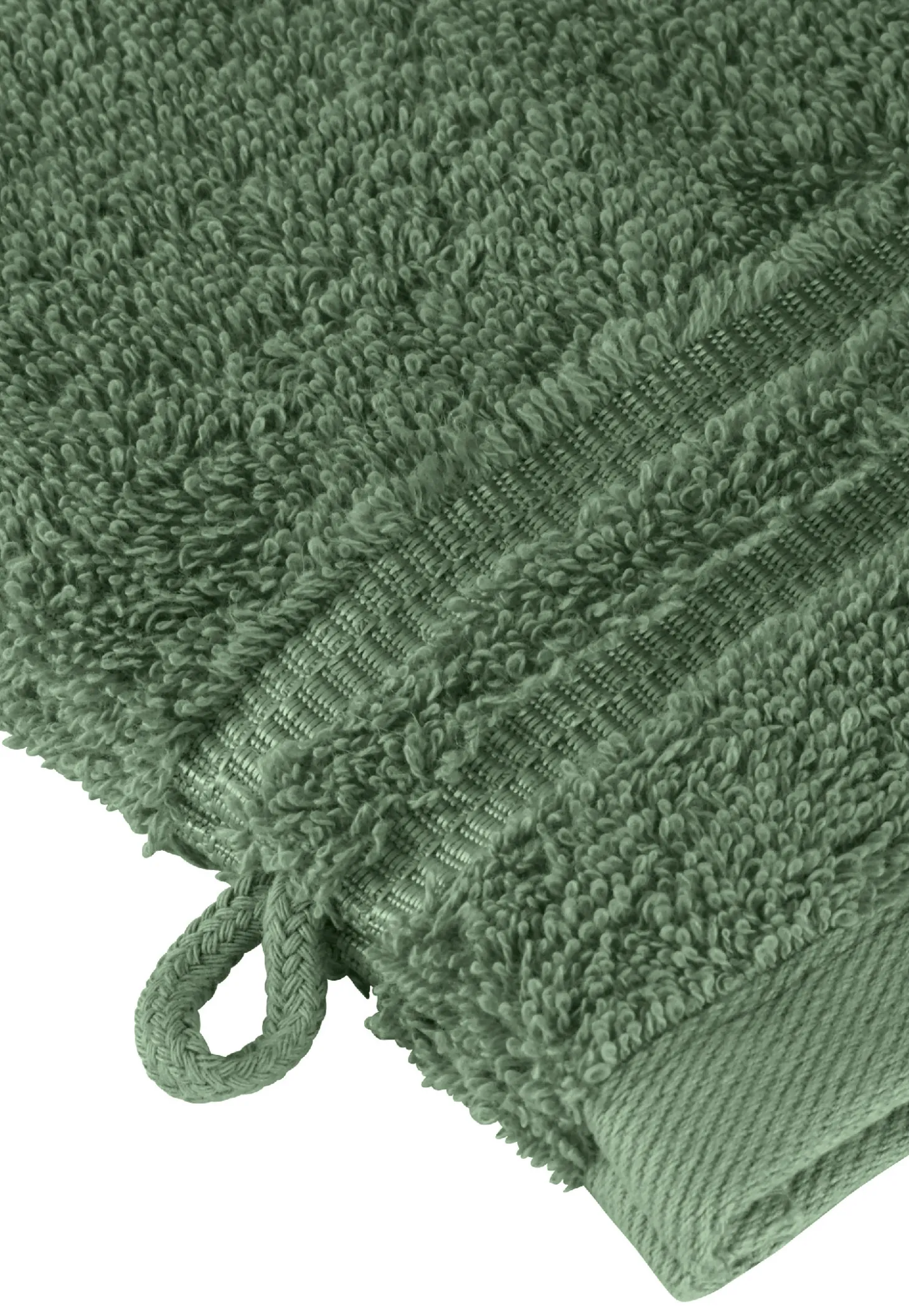 Waschlappen Milano 16x22 dunkelgrün - SCHIESSER Home