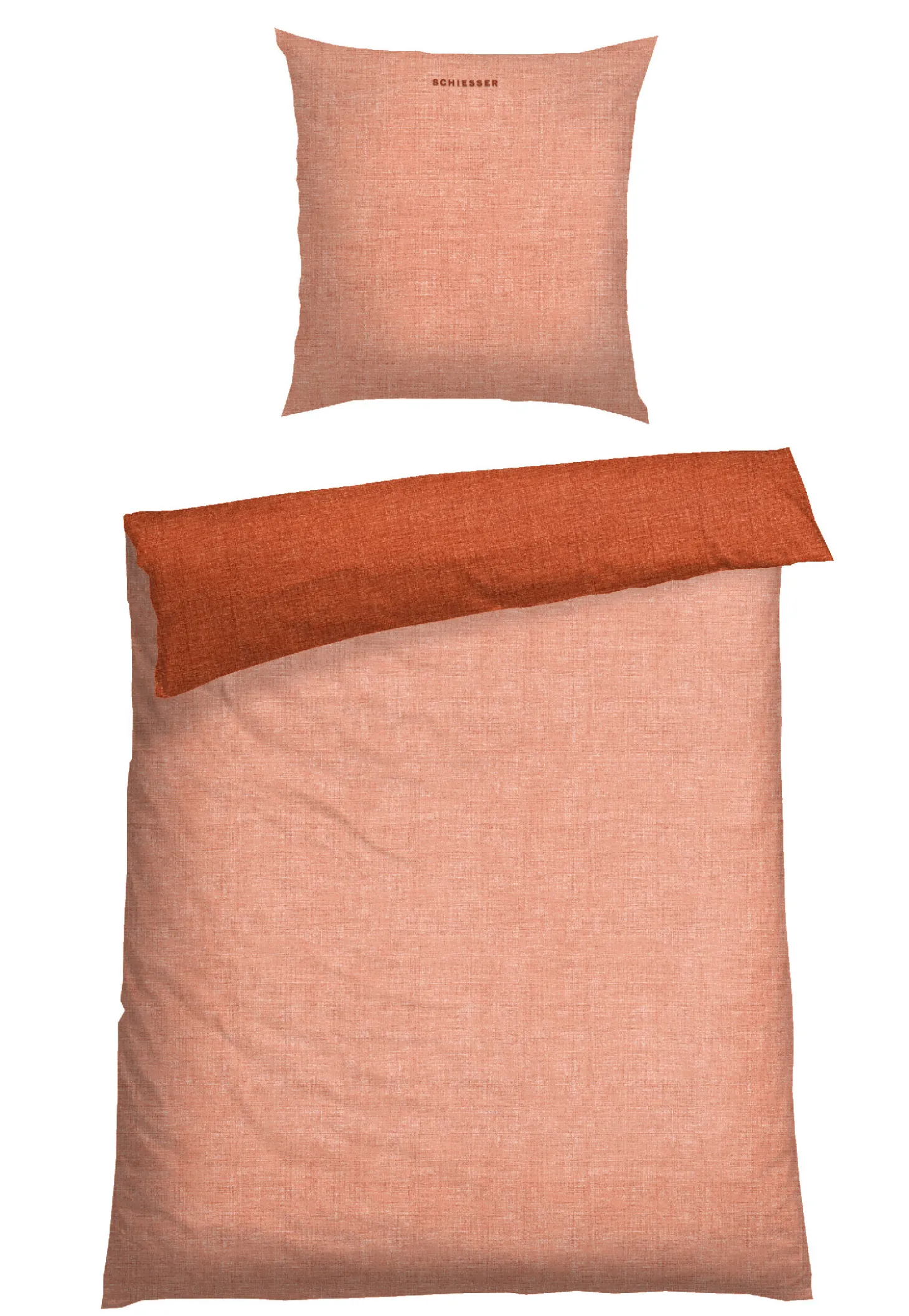 Wende-Bettwäsche 2-teilig Renforcé apricot - SCHIESSER Home