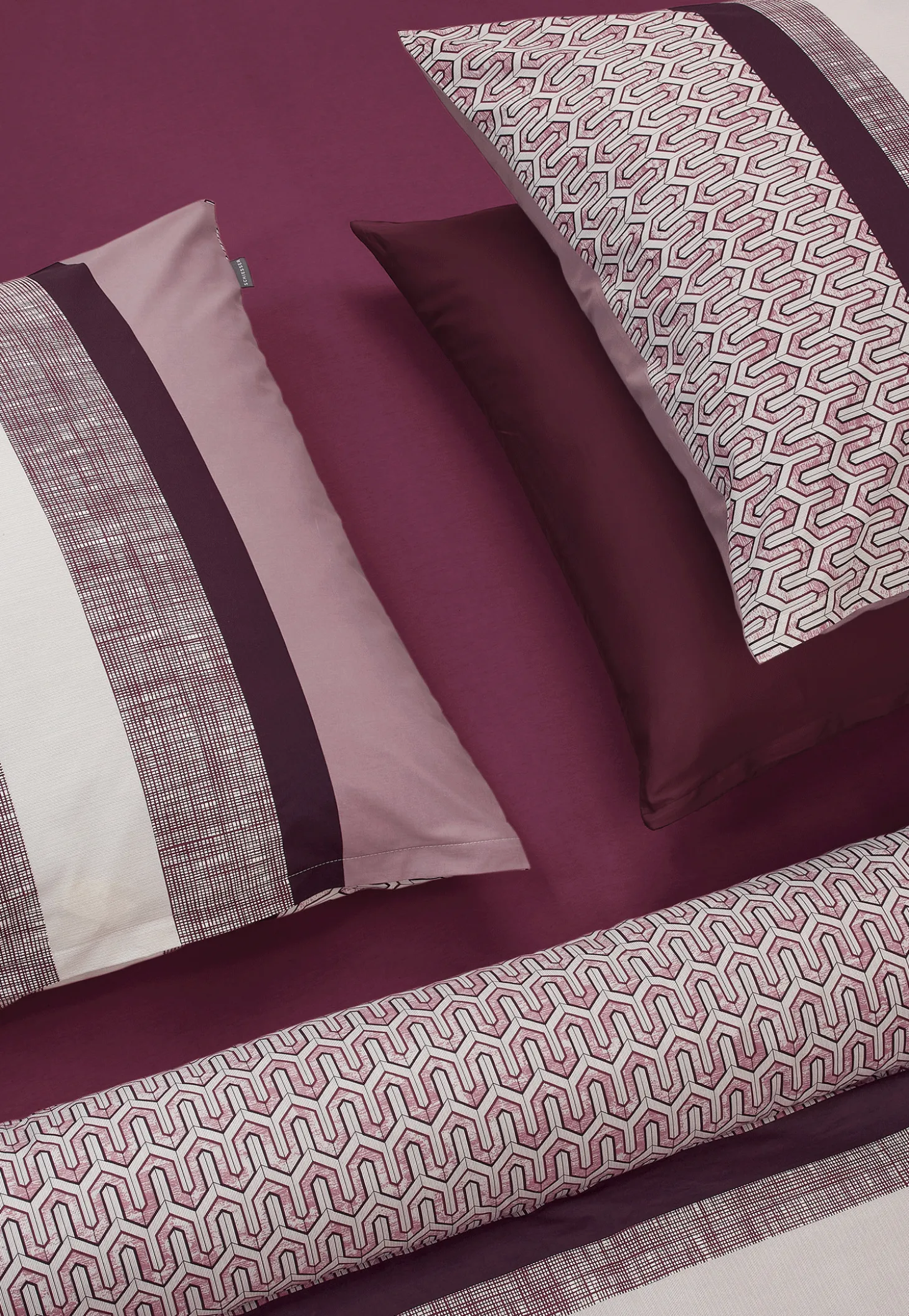 Wende-Bettwäsche zweiteilig Renforcé mauve gemustert - SCHIESSER Home